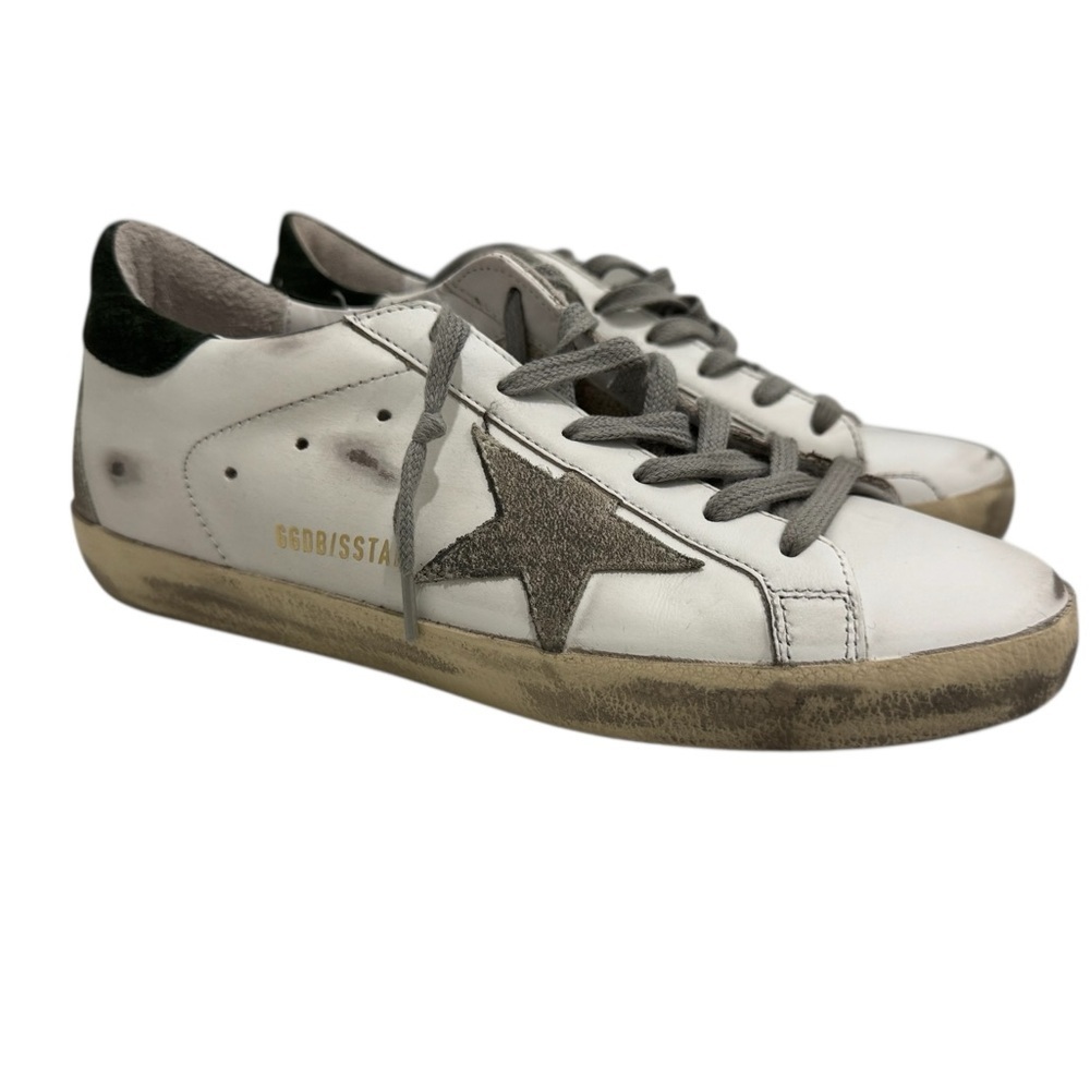 Golden Goose Women's Super Star White Leather Military NIB - Picture 2 of 11